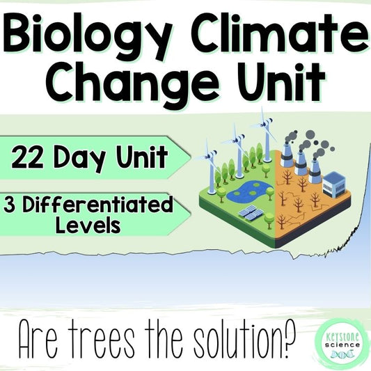 NGSS Biology Climate Change Unit Human Impacts Photosynthesis Carbon Cycle