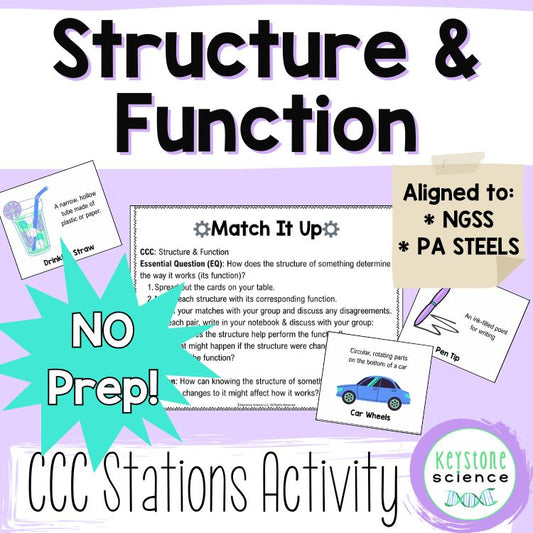 NGSS Structure & Function Station Crosscutting Concepts Activity High School