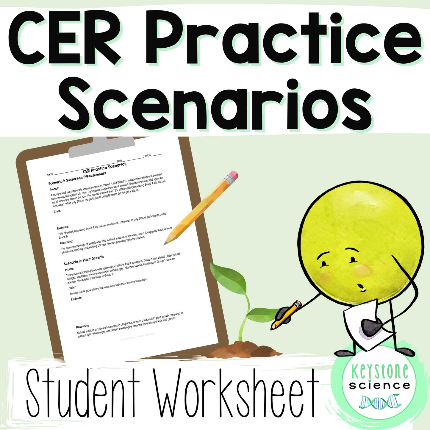 Practice Writing Claim Evidence & Reasoning CER with Real World Scenarios