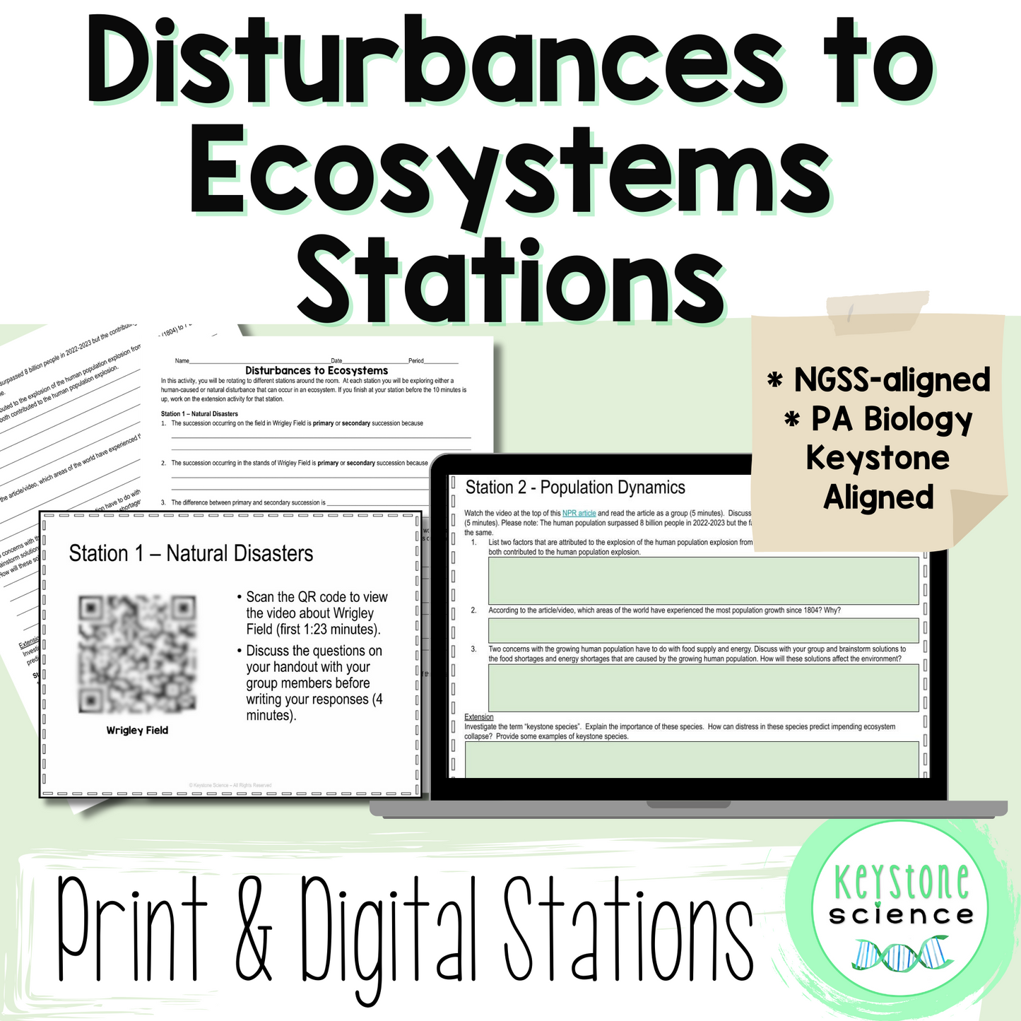 Ecological Disturbances to Ecosystems Succession Stations Biology Review