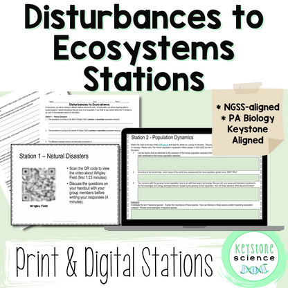 Ecological Disturbances to Ecosystems Succession Stations Biology Review