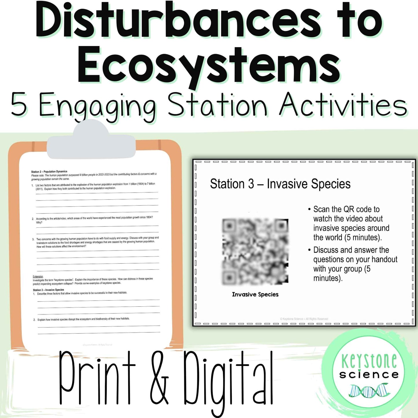 Ecological Disturbances to Ecosystems Succession Stations Biology Review