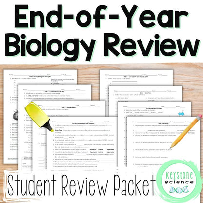 Biology Keystone Content Review Packet with Answer Key