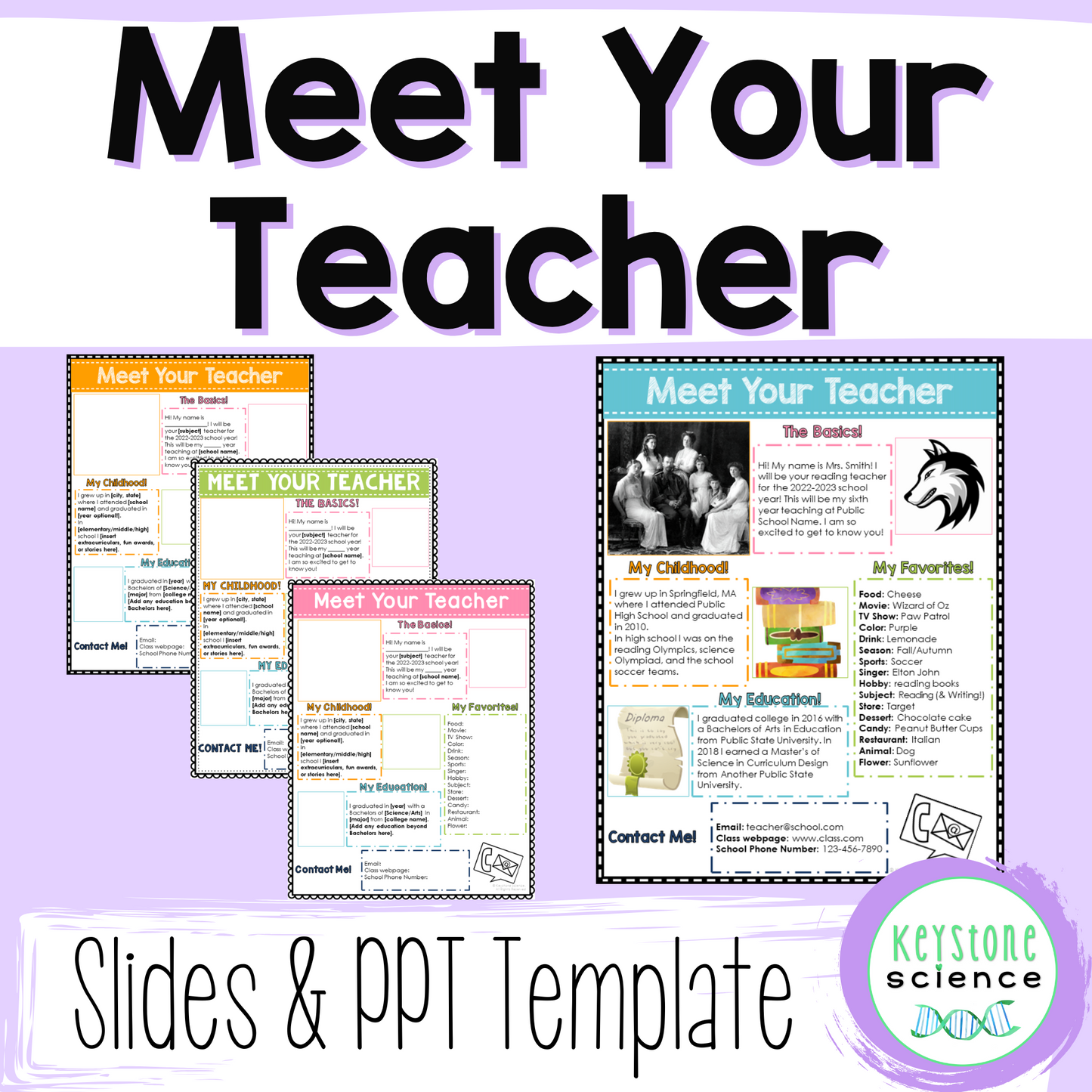 Meet the Teacher Back to School EDITABLE Poster