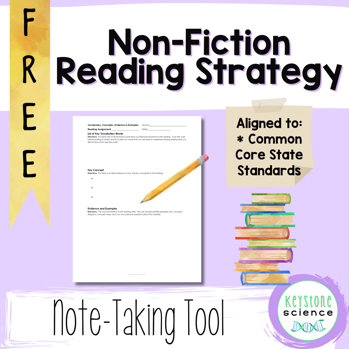 FREE Common Core Non-Fiction Reading Strategy – Keystone Science