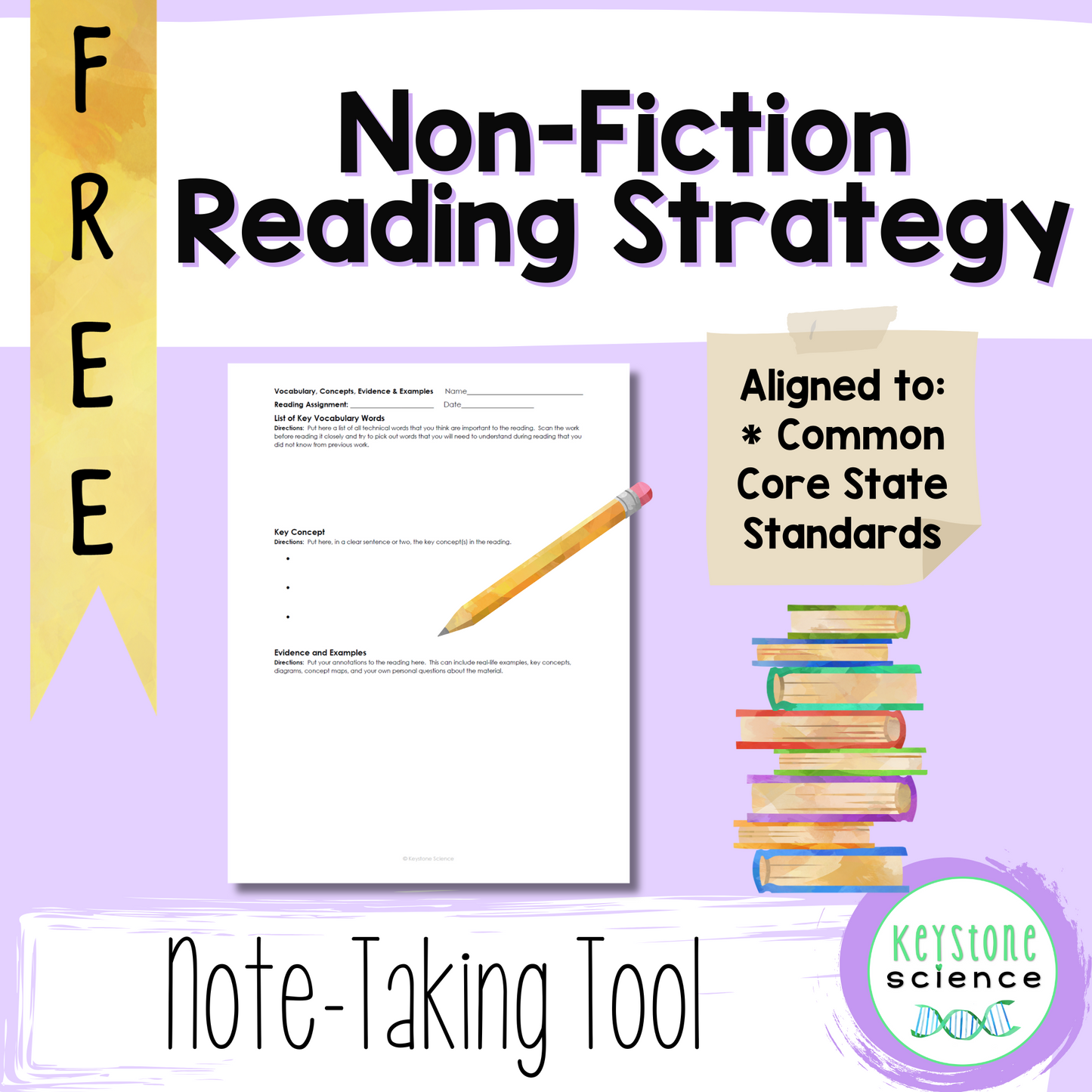 FREE Common Core Non-Fiction Reading Strategy