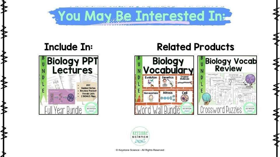 Biology Keystone Content Review Packet with Answer Key