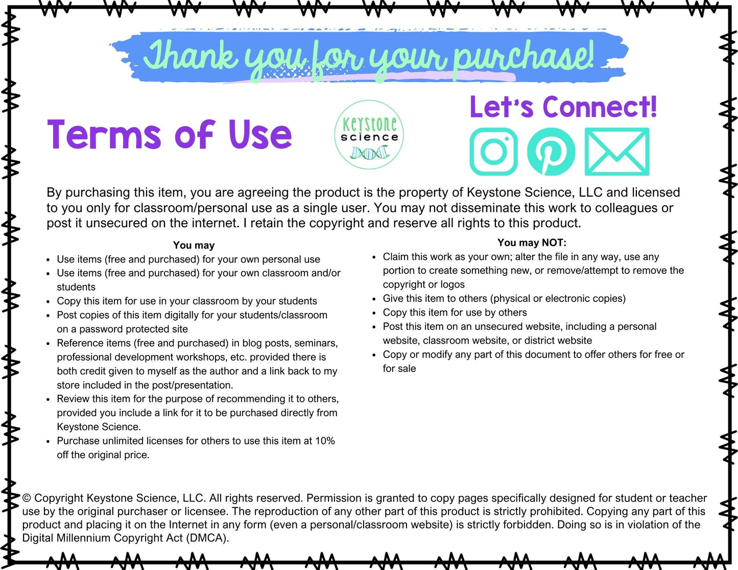 Keystone Science Terms of Use