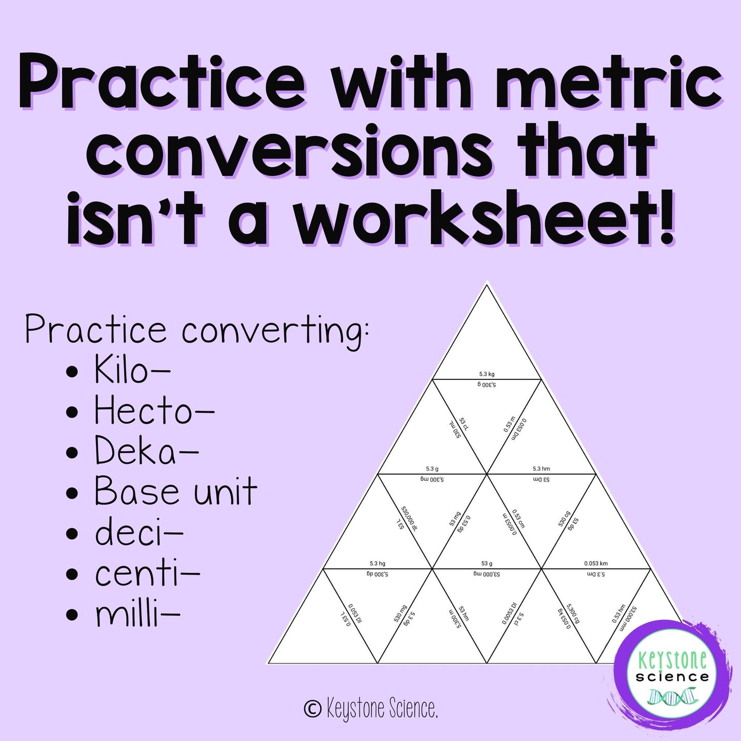 Differentiated Metric Conversion Tarsia Puzzle Practice Printable Activity