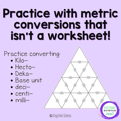 Differentiated Metric Conversion Tarsia Puzzle Practice Printable Activity