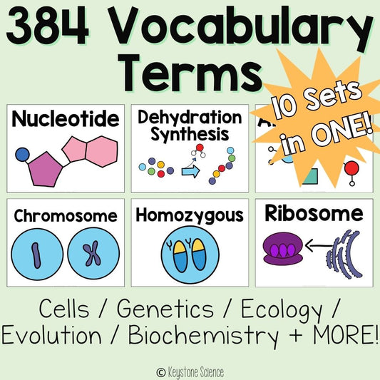 Biology Word Wall BUNDLE Prefixes, Suffixes Cells, Genetics, Evolution, Ecology