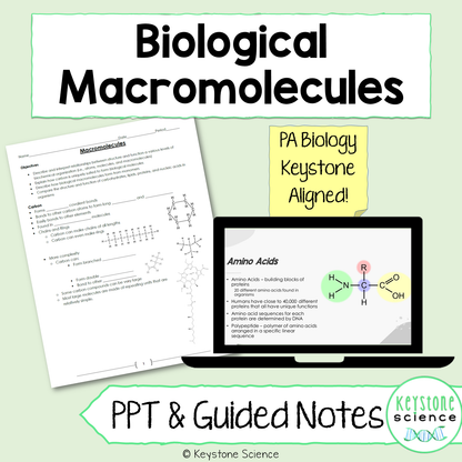 Biological Macromolecules PowerPoint Guided Notes with KEY Biology Keystone