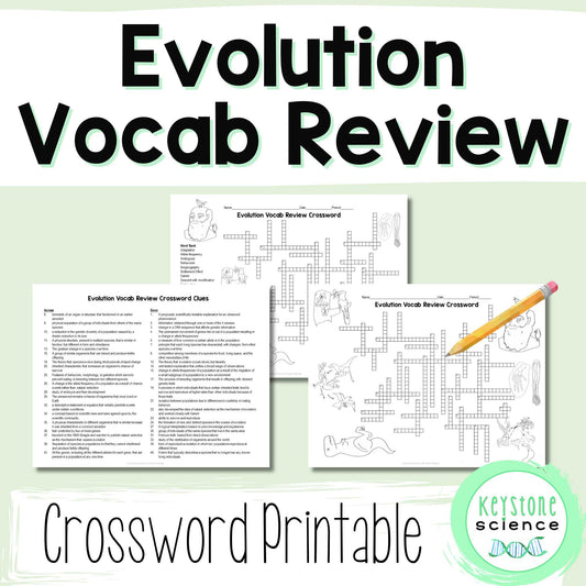 Evolution Vocabulary Review Crossword Puzzle