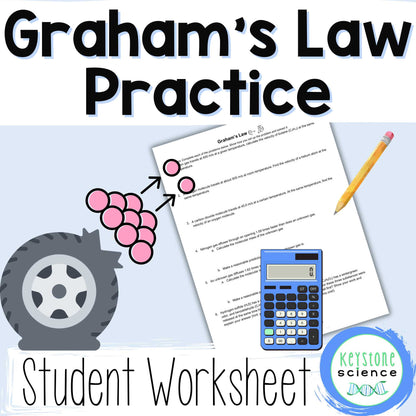Graham's Law Practice Problems with Answer Key Chemistry Gas Laws