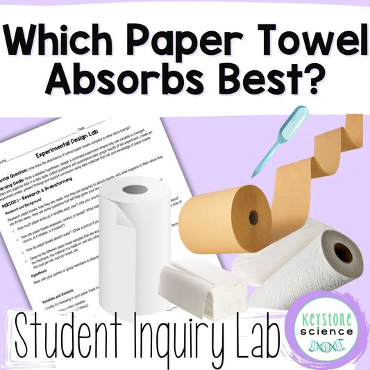 Paper Towel Experimental Design Inquiry Science Lab Scientific Method NGSS