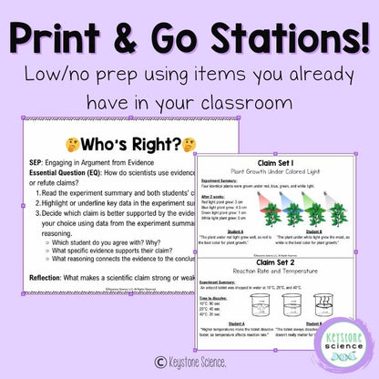 Science & Engineering Practices NGSS Introduction Stations