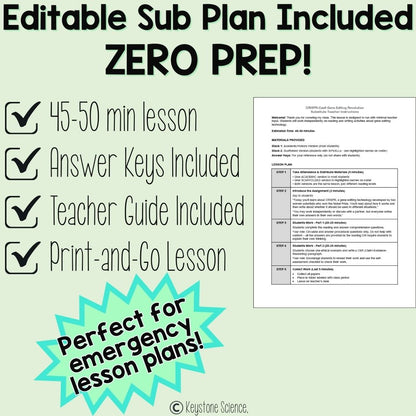 CRISPR-Cas9 Gene Editing Women's History Month Differentiated CER Sub Plan