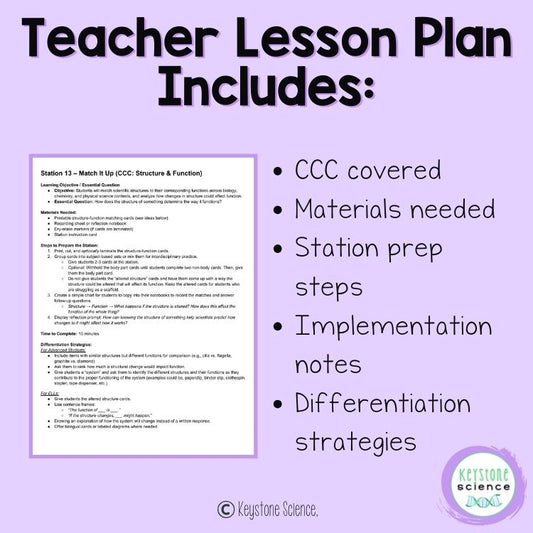 NGSS Structure & Function Station Crosscutting Concepts Activity High School