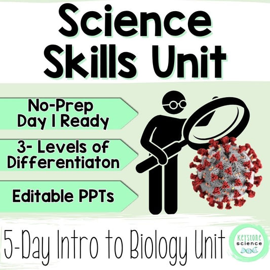 Back to School Biology: Science Skills, Nature of Science & Lab Safety Unit
