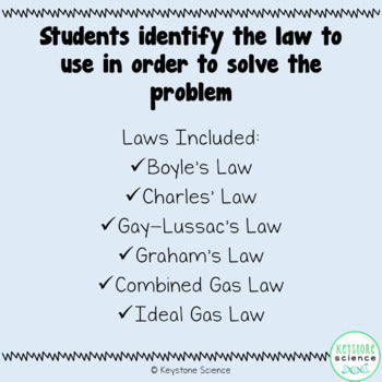 Mixed Gas Laws Problem Worksheet Chemistry