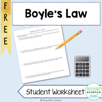 FREE Boyle's Law Worksheet with Answer Key